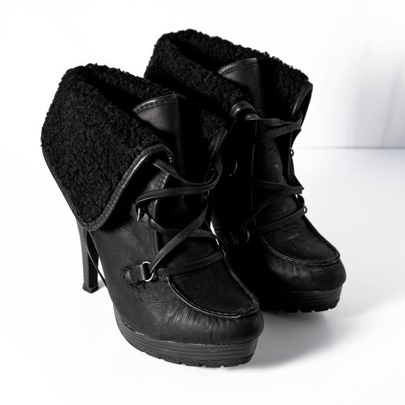 Anne Michelle High Heel Lace-Up Booties - Picture 5 of 5